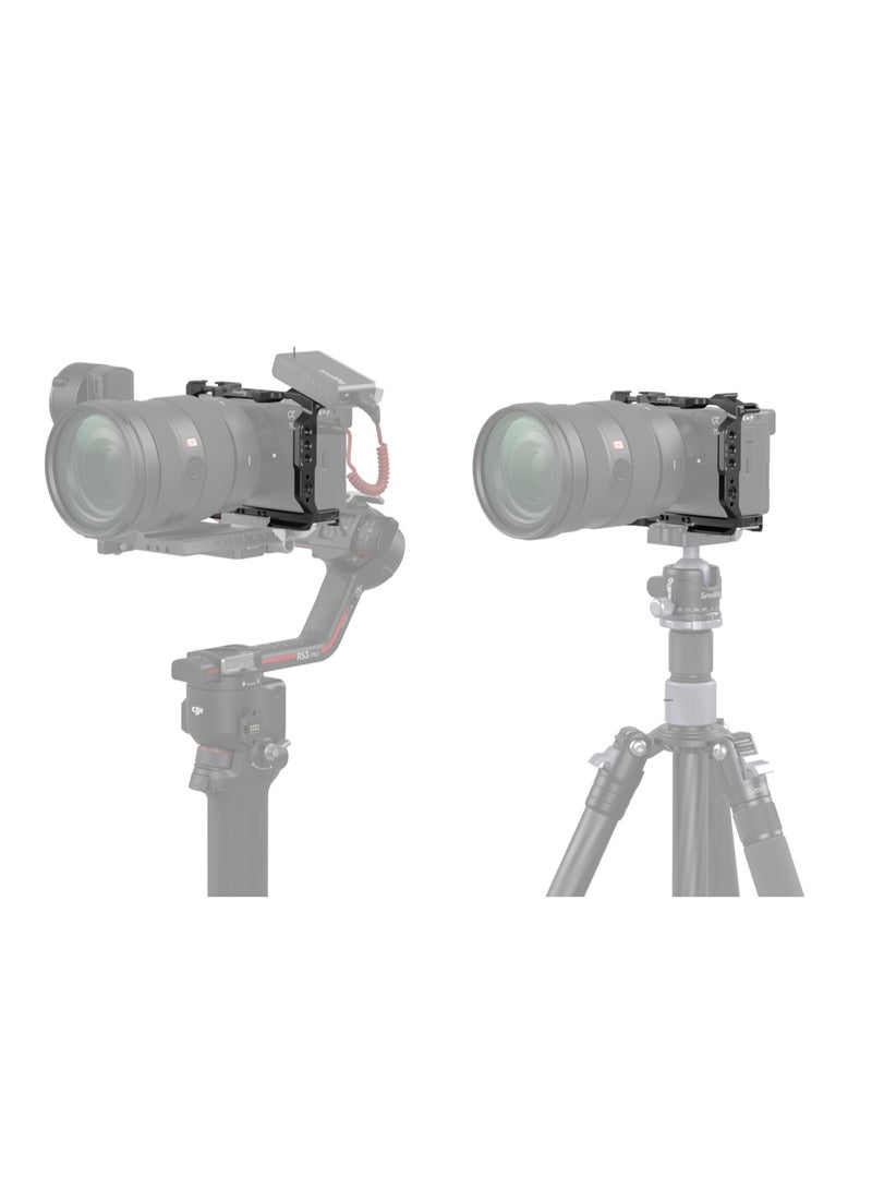 سمول ريج SmallRig 4422 قفص كاميرا احترافي مع مشبك كابل HDMI متوافق مع Sony A7C II / A7CR، هيكل كامل من الألومنيوم مع قاعدة Arca-Swiss سريعة التحرير ومنافذ تركيب متعددة 1/4”-20 و 3/8”-16 - Image 5